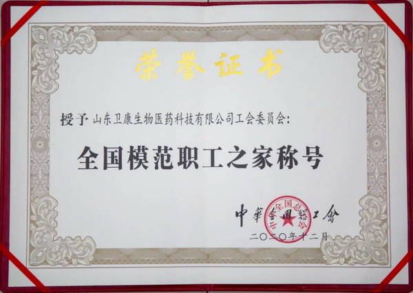 卫康喜获全国模范职工之家荣誉称号插图3 卫康喜获全国模范职工之家荣誉称号插图3